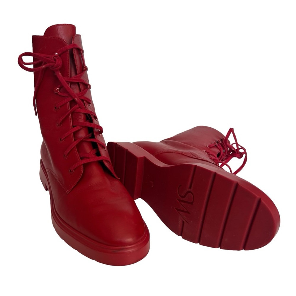 Stuart Weitzman Red Mckenzee Boots Size 8.5 Medium